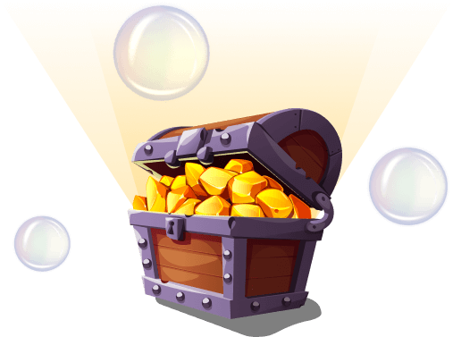 Treasure Chest with Gold